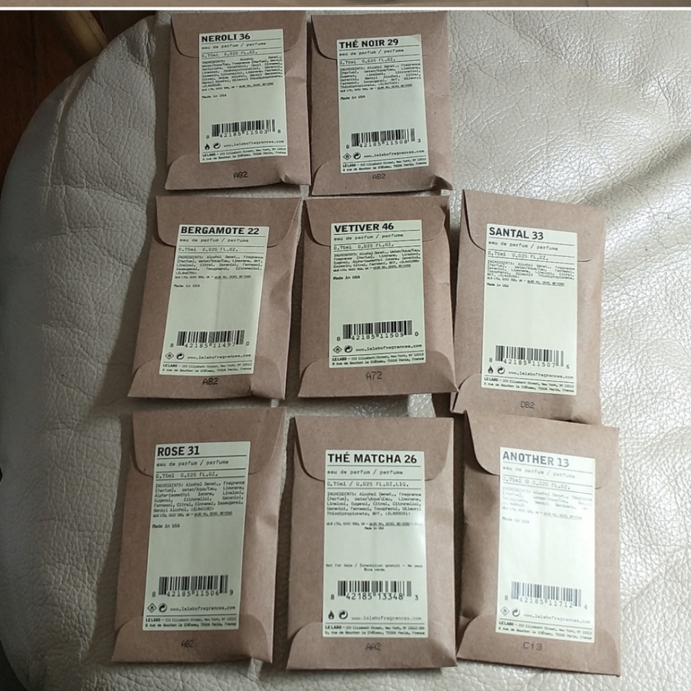 SOLD !!Le Labo Fragrance Samples 1 Of Each Scent.. Many For Sale!